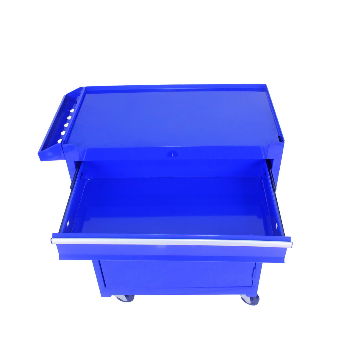 KOMBINATIONSWAGEN – Ausgestattet mit fünf Schubladen, feststellbaren Rollen und rutschfesten Schubladeneinlagen (Blau) - Blau, Metall (28/102/58.5cm) - DCA