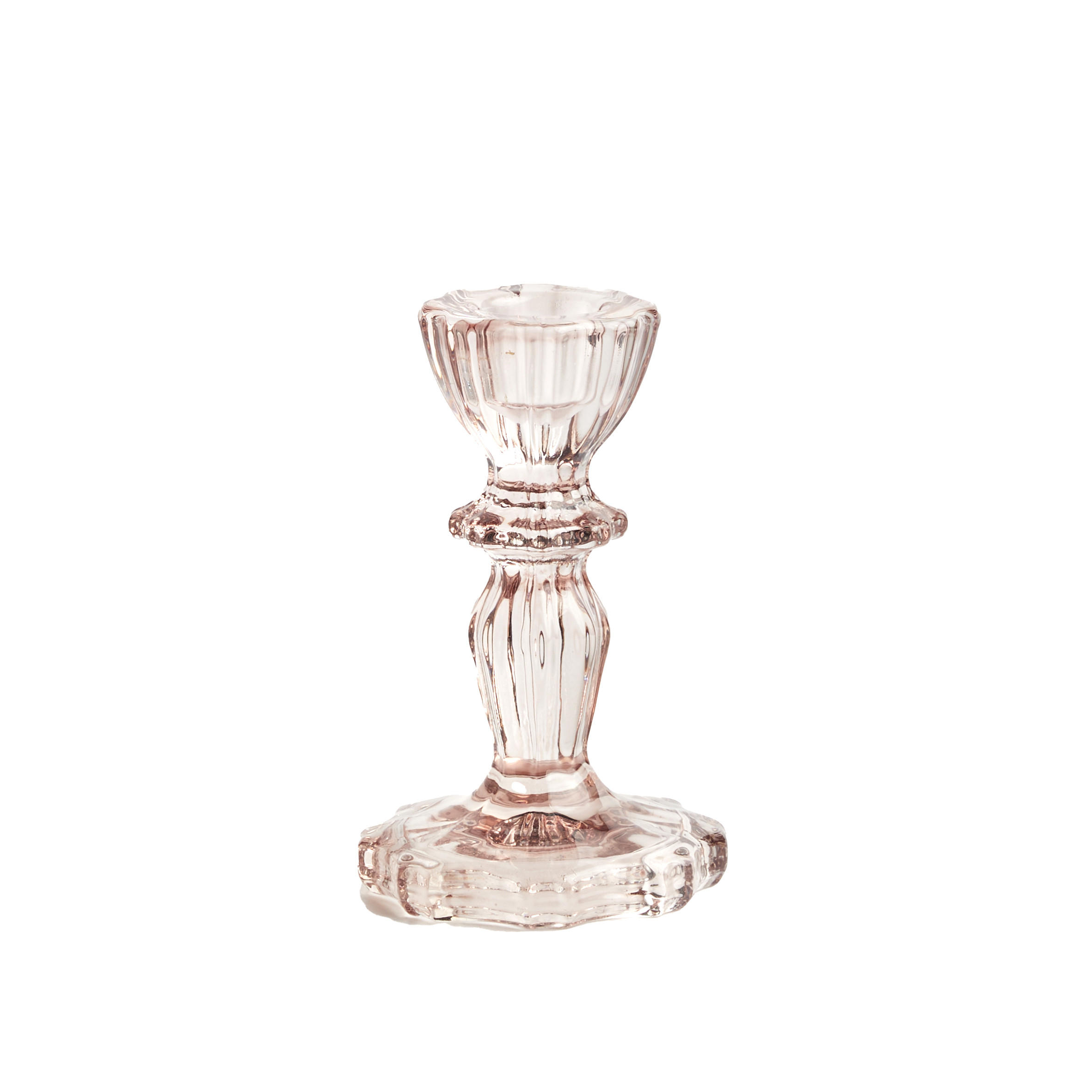 KERZENSTÄNDER Mirelli - Hellrosa, Glas (7/11/7cm) - home&you