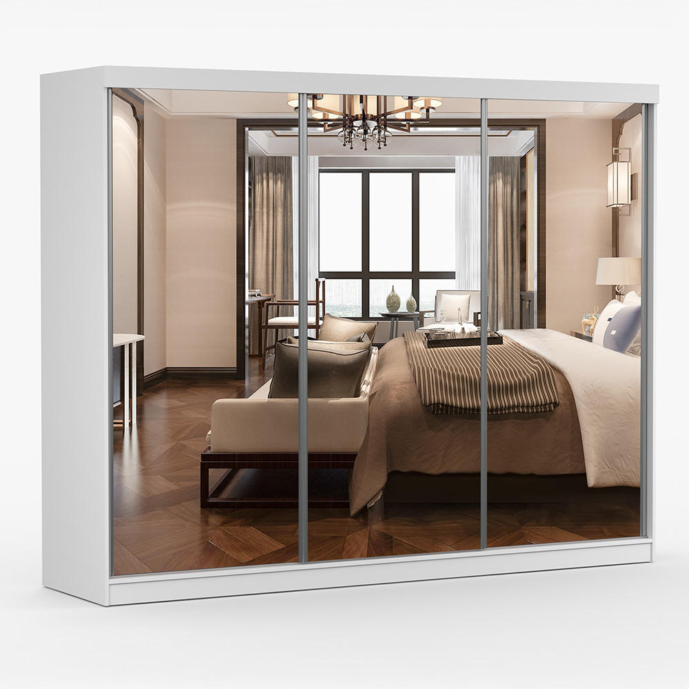 imoebel24 SKŘÍŇ s otočnými dveřmi Milan 250 cm 250/215/64 cm, 3dveřová, bílý