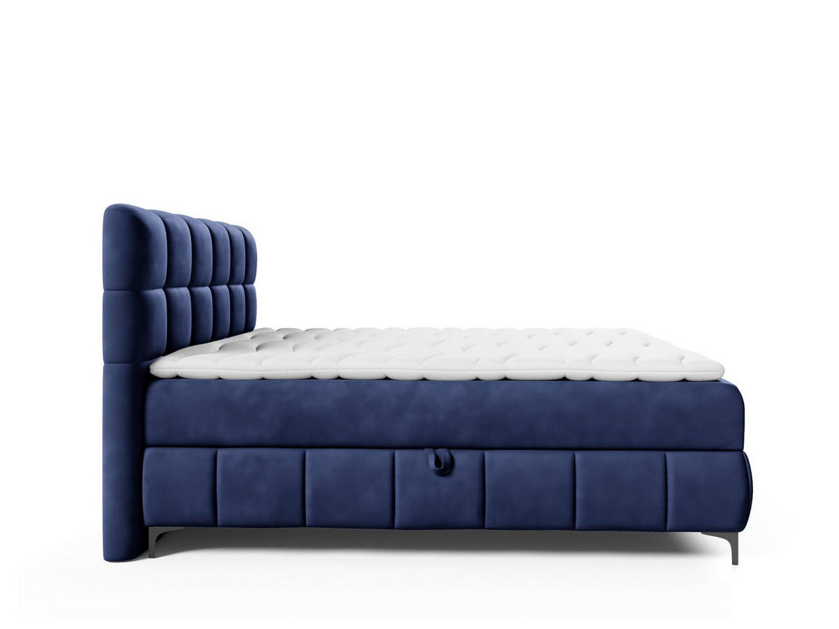 BOXBETT Sophie In Salvador - Dunkelblau, Holzwerkstoff/Textil (140/200cm) - Fun Möbel