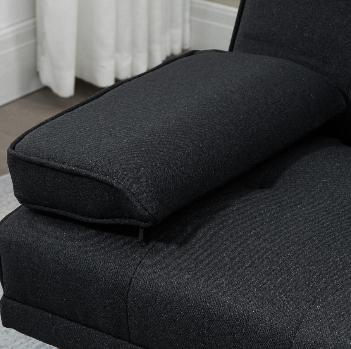 SCHLAFSOFA 3-Sitzer mit Klapptisch 181 cm Grau - Grau, Holzwerkstoff (181/78/77cm) - Meubliv