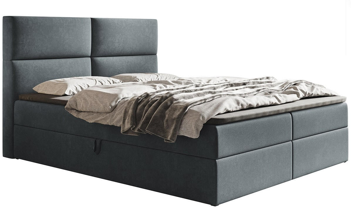BETT Grafit FOX 3 180x200 cm - Graphitfarben, Textil (180/200cm) - Sepro Meble