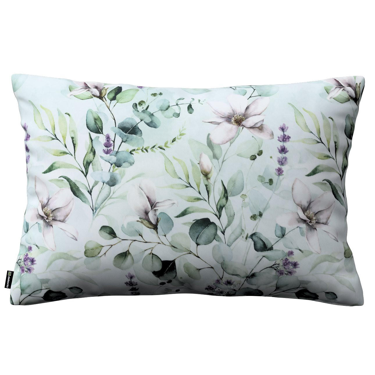 KISSENHÜLLE FLOWERS grün, 60x40 cm - Grün, Textil (60/40cm) - Dekoria