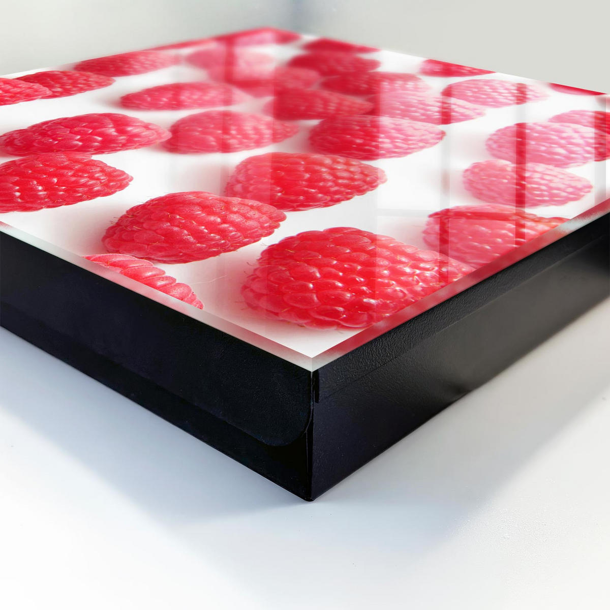 SCHLÜSSELBOX Schwarz 30x30 cm- Türöffnung nach rechts - Rosa Himbeeren - Pink, Metall (30/30/5cm) - TULUP