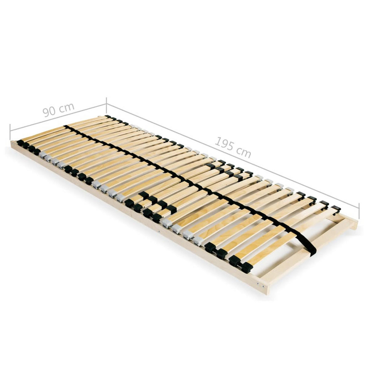 LATTENROST Mit 28 Latten 7 Zonen 90/200 Cm - Naturfarben/Braun, Holz (90/200cm) - vidaXL