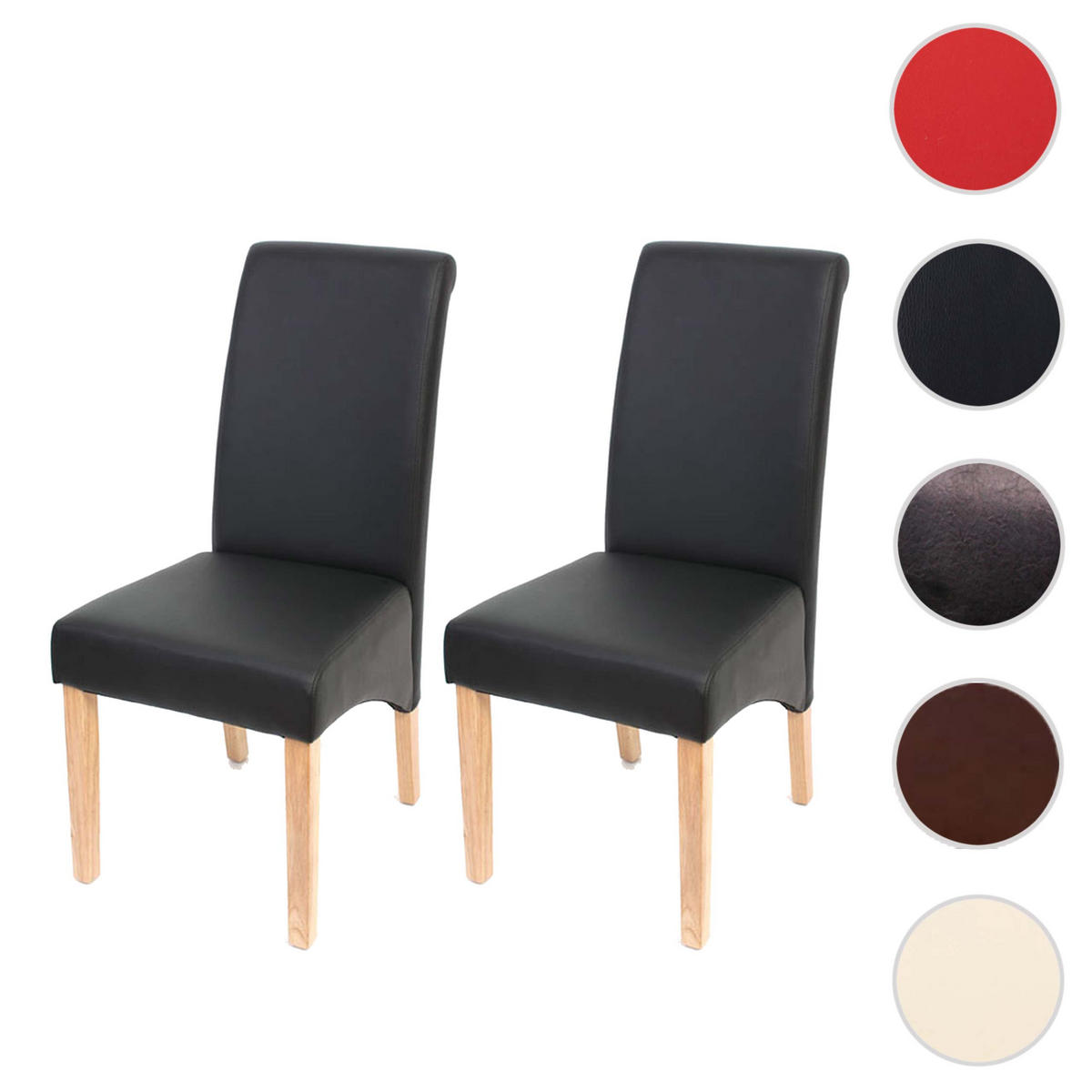 ESSZIMMERSTUHL Schwarz 2er-Set - Schwarz, Textil (46/99/50cm) - MCW