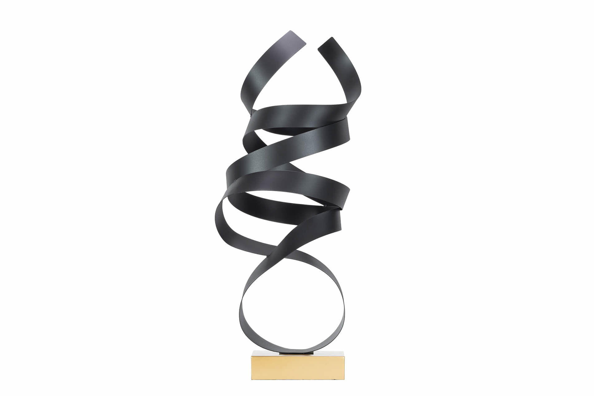 METALLSKULPTUR Schwarz 35/80 cm - Schwarz, Metall (2.5/80/20cm) - KUNSTLOFT