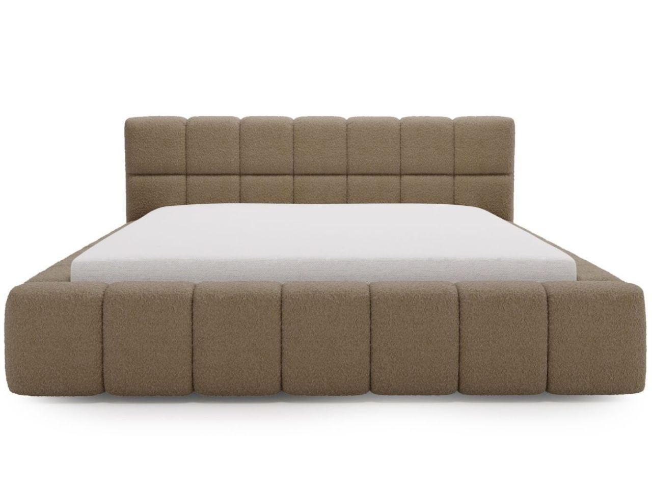 POLSTERBETT Alicante Bouclé-Stoff 180x200 Braun - Braun, Textil (180/200cm) - Graingold