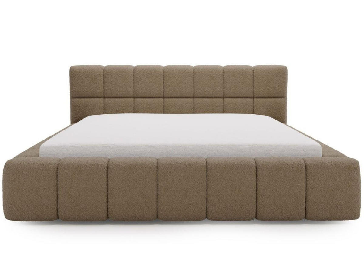 POLSTERBETT Alicante Bouclé-Stoff 180x200 Braun - Braun, Textil (180/200cm) - Graingold