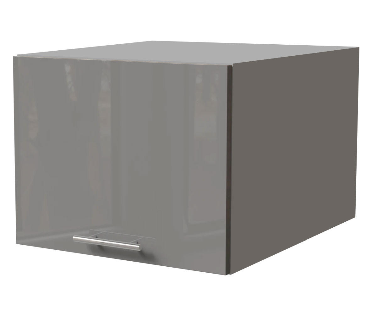 AUFSATZSCHRANK Essen W6B/45 Grau Hochglanz / Grau Matt 45 / 59 / 36cm - Grau, Holz/Holzwerkstoff (45/36/59cm) - Feldmann-Wohnen