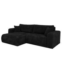 ECKSOFA mit Schlaffunktion TILIO Schwarz - Schwarz, Textil (244/148cm) - Bromarkt