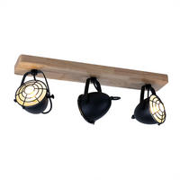 LED DECKENLEUCHTE Metall Holz Braun - Braun, Holz (59/11/20.5cm)