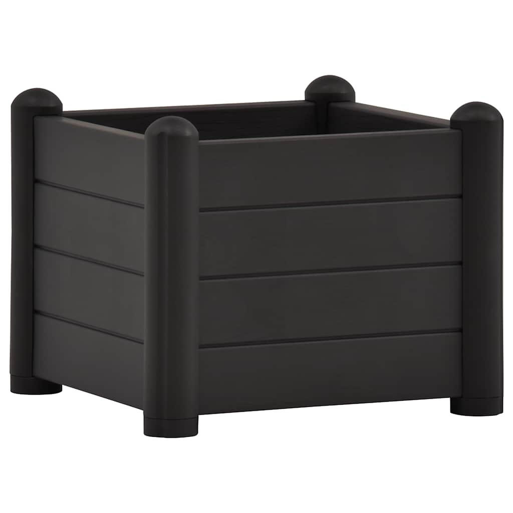 GARTEN-HOCHBEET PP Anthrazit 43x43x35 cm - Anthrazit, Kunststoff (43/35/43cm)
