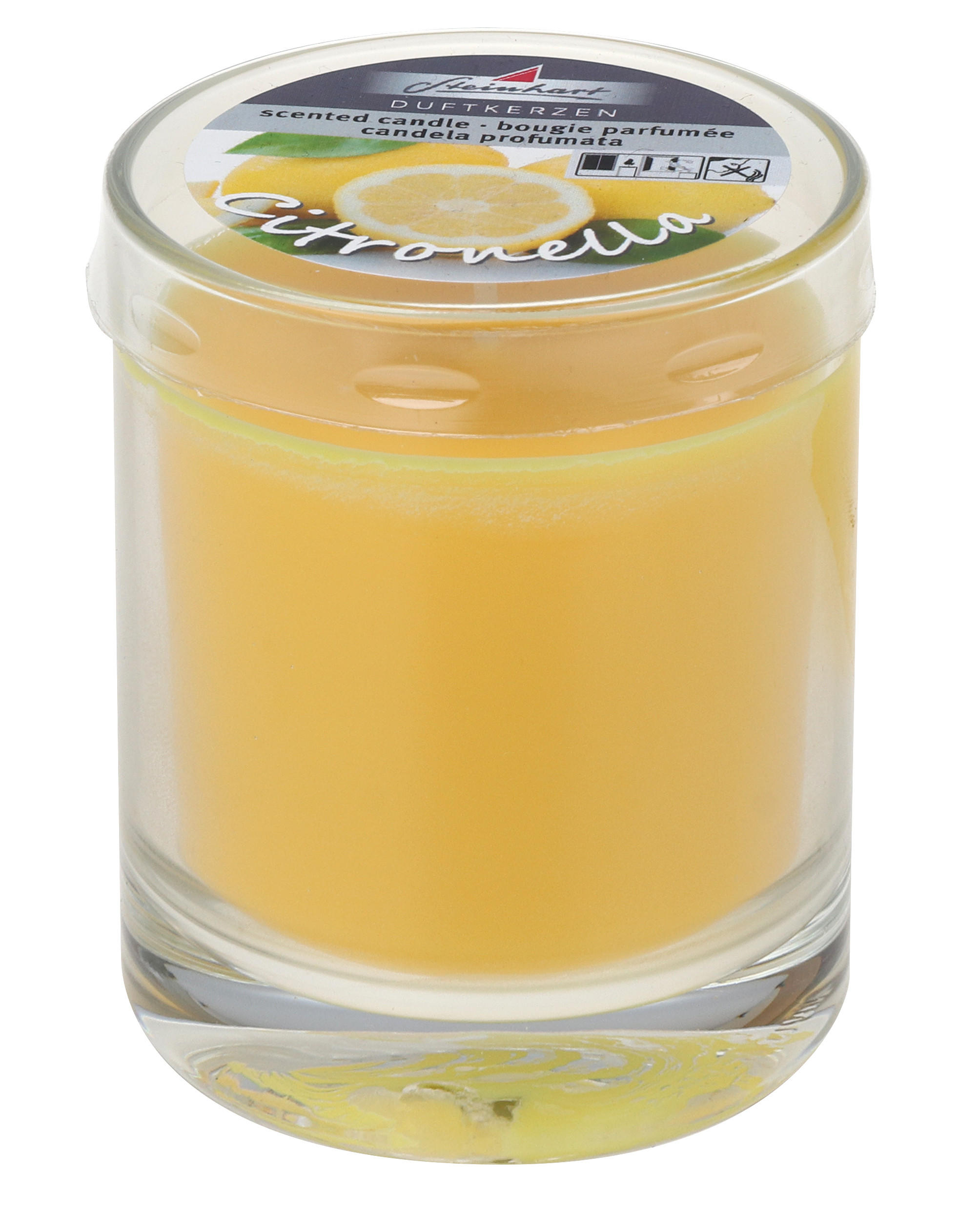 CITRONELLA-KERZE im Glas Gelb 79/65 mm - Gelb, Paraffin (7.9cm) - Steinhart Kerzen