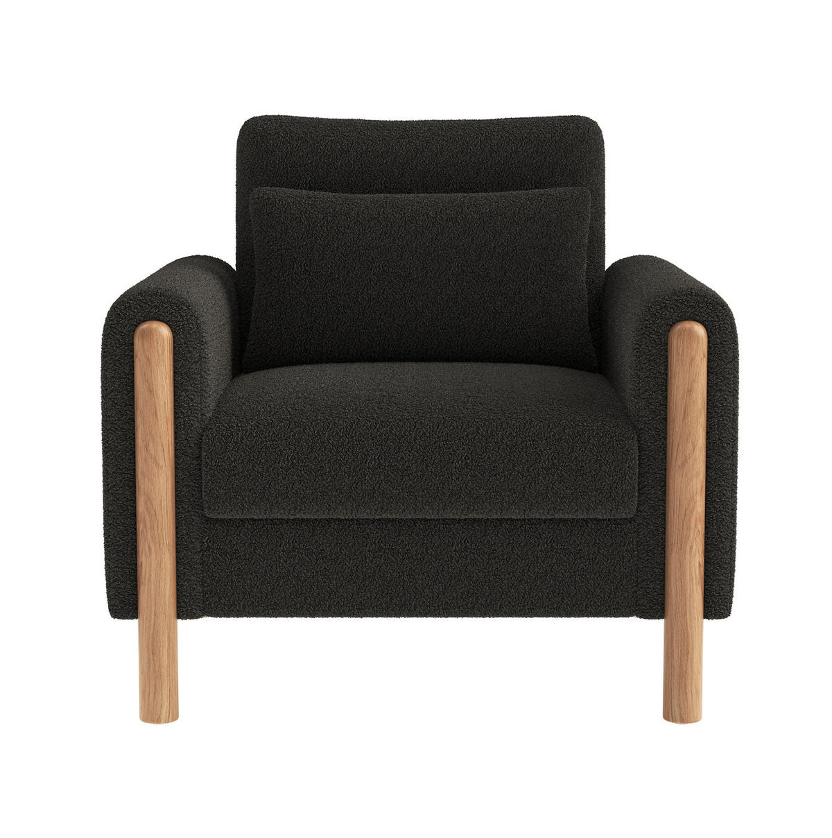 KRESLO 87/83/88,5 cm tmavosivé z teddy zamatu, s mäkkým čalúnením - tmavosivá, textil (83/88.5/87cm) - BEAOK