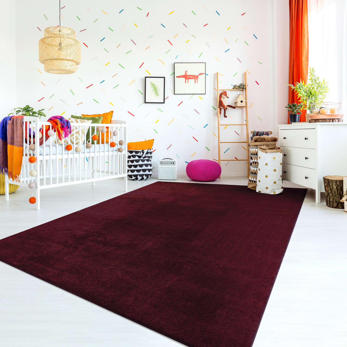 FLACHWEBETEPPICH Rot 80 x 150 cm - Rot, Kunststoff (80/150cm) - TT Home