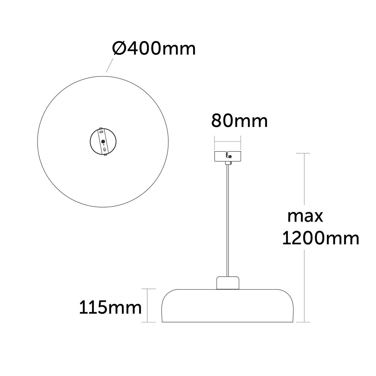 HÄNGELEUCHTE Bois D40 - Grün, Metall (40/40/10cm) - Lumicom