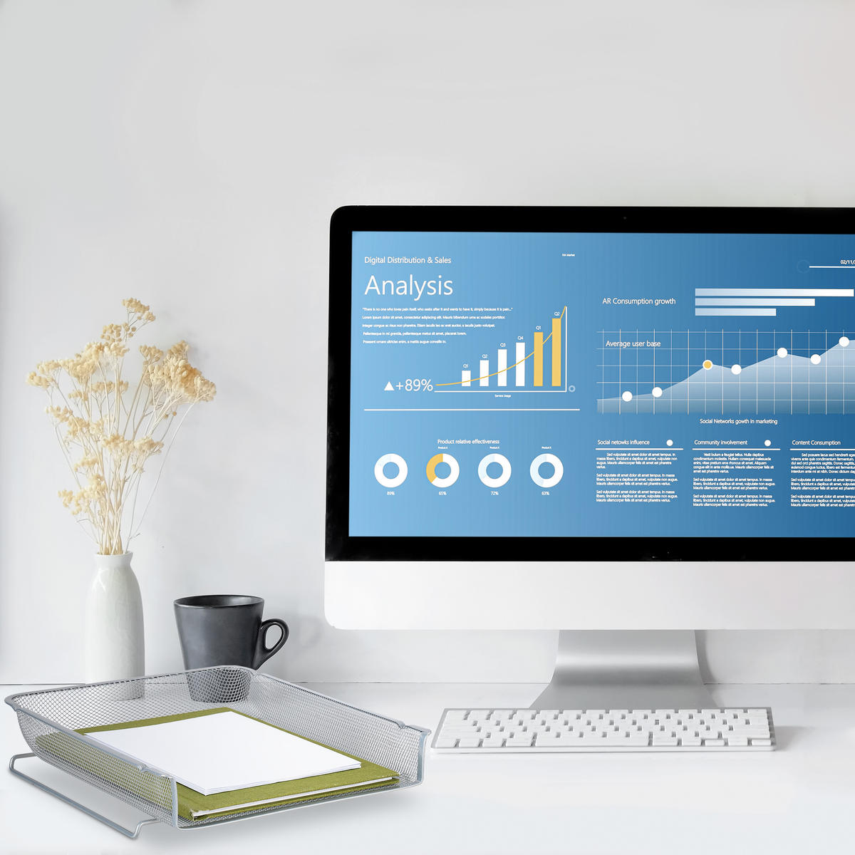 ULOŽTE dokumenty - strieborná, kov (28.5/6.5/34cm) - Relaxdays