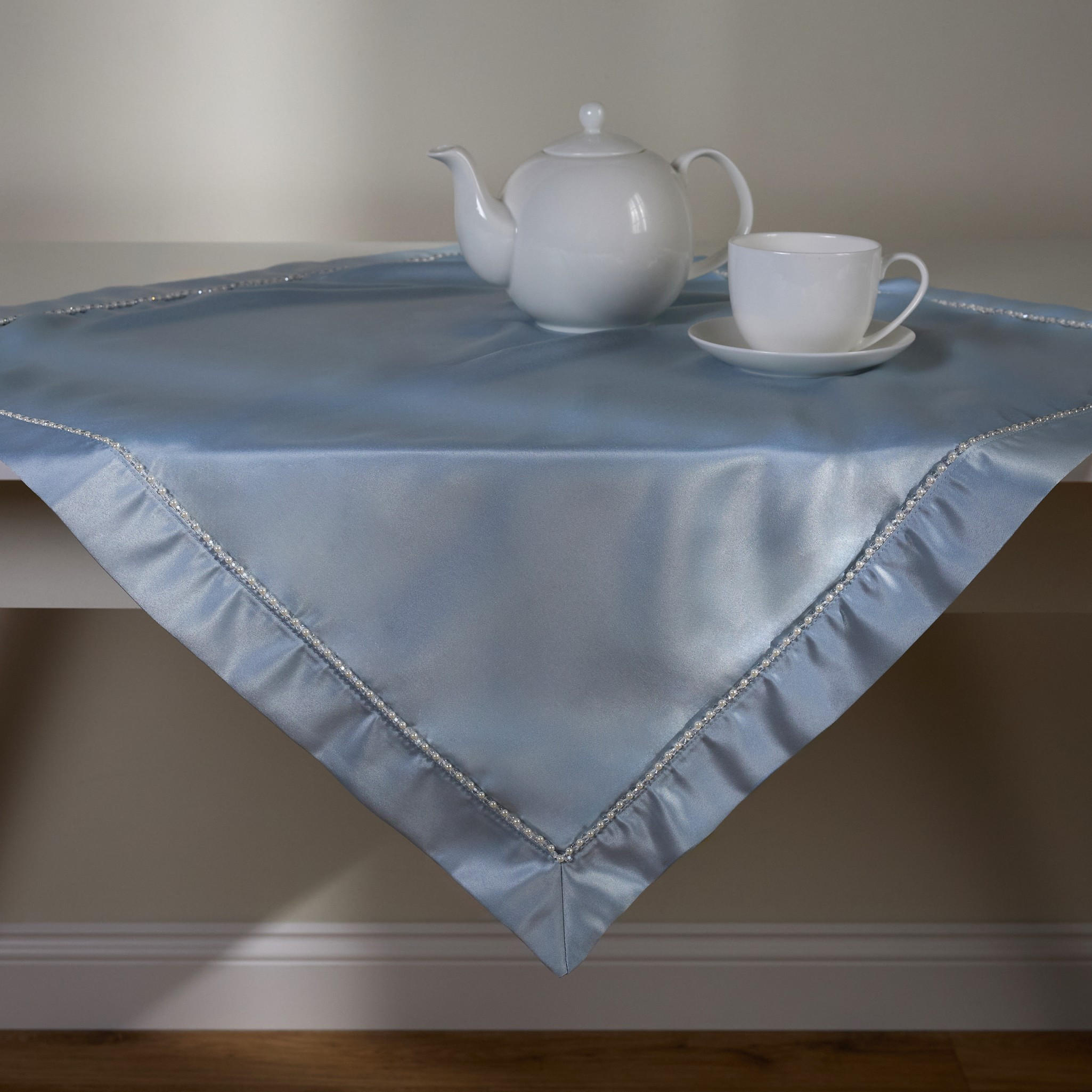 TISCHDECKE Alvio - Hellblau, Textil (80/80/1cm) - home&you