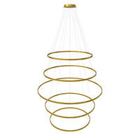 LED-HÄNGELAMPE 5er Ring Gold Ø 100 | 120 | 150 | 120 | 100cm - Goldfarben, Metall (1.3/150/3.3cm) - s.luce