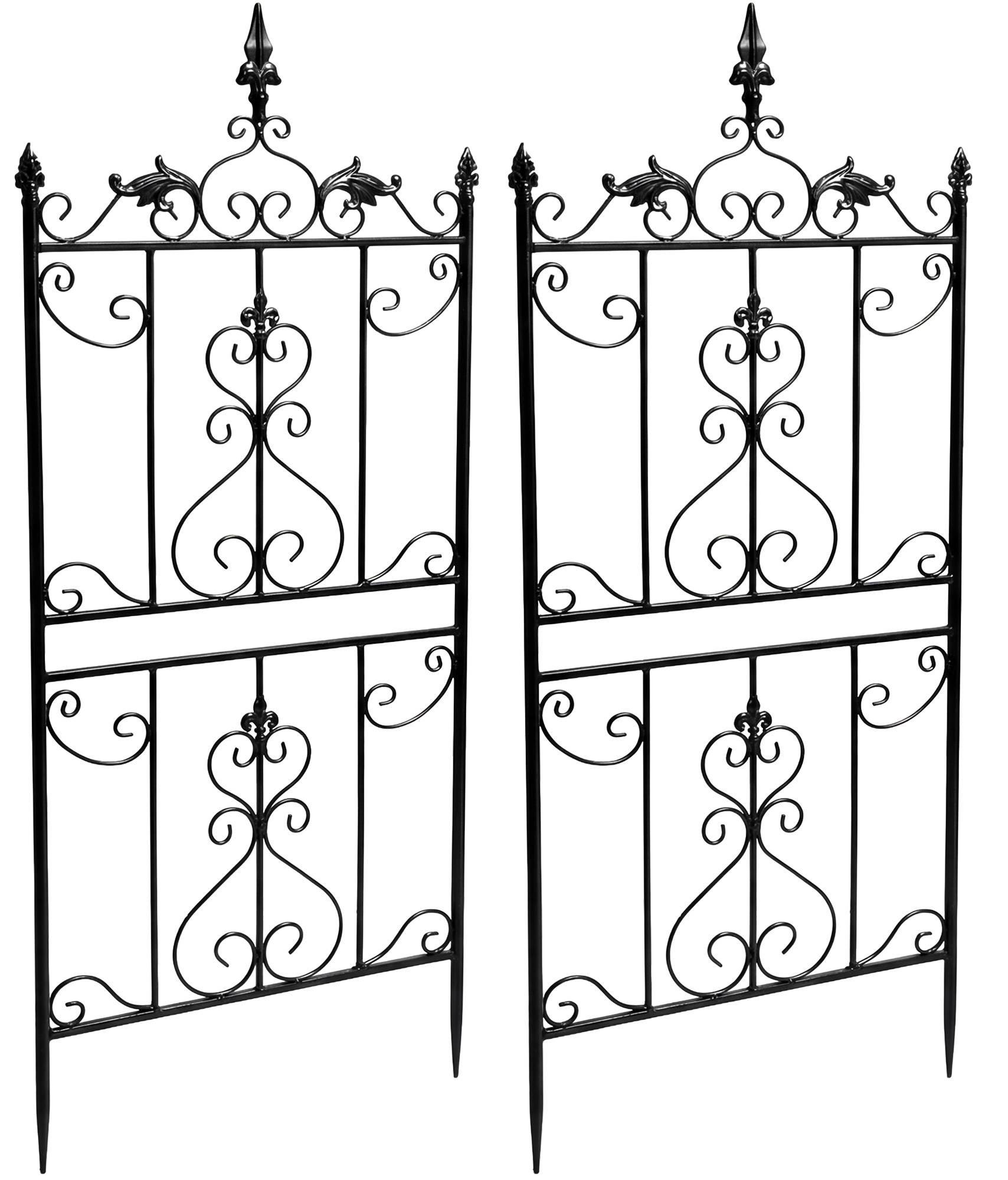 RANKGITTER Ines 2er Set 51x3x124cm Metall Anthrazit Rankhilfe - Anthrazit, Metall (51/124/3cm) - DELUKE