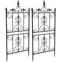 RANKGITTER Ines 2er Set 51x3x124cm Metall Anthrazit Rankhilfe - Anthrazit, Metall (51/124/3cm) - DELUKE