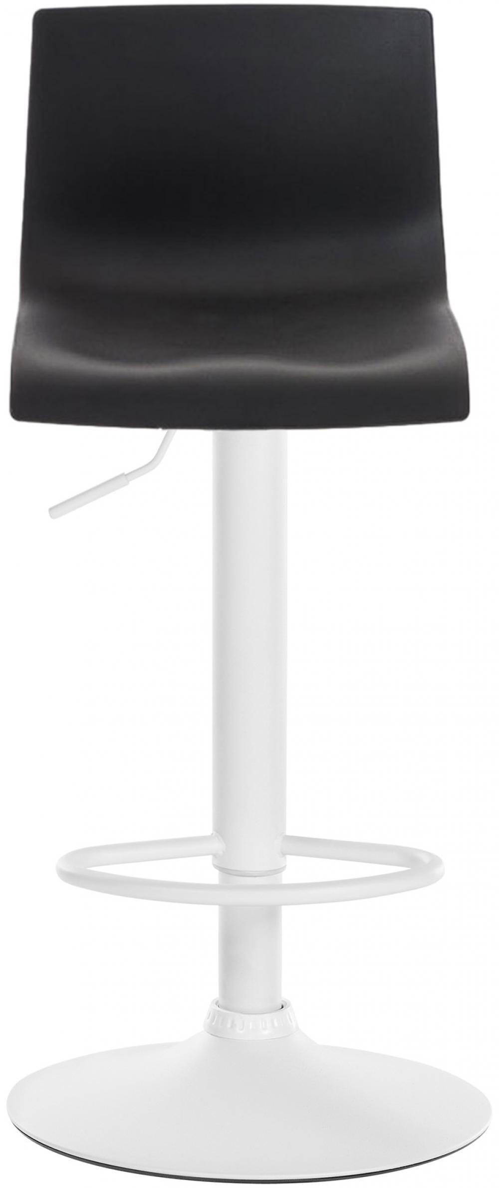 BARHOCKER Kunststoff schwarz - Schwarz/Weiß, Kunststoff/Metall (39/84/36cm) - CLP