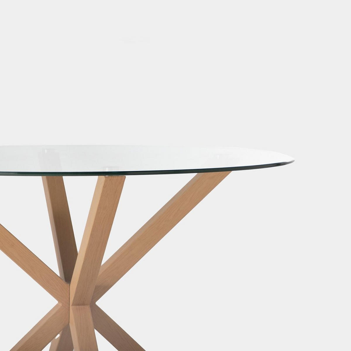 ESSTISCH Aras Durchsichtig 110 cm x 75 cm - Transparent, Glas (110/110/75cm) - Klast Home