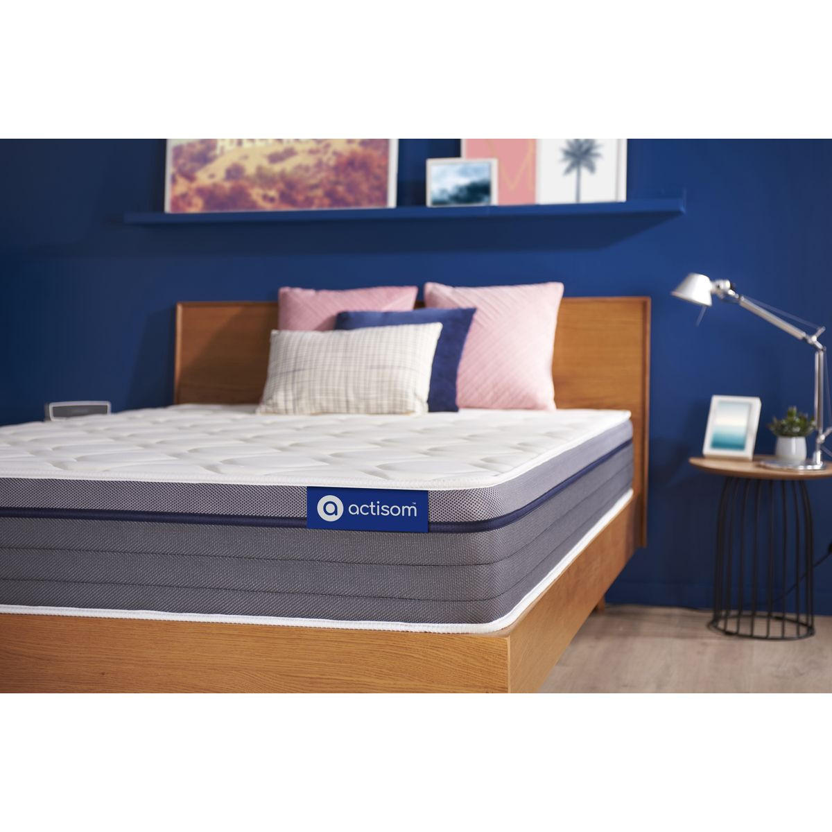 MATRATZE Actiflex zen Taschenfederkern und Memory-Schaum 90 x 200 cm h1 - Weiß, Textil (90/200cm) - ACTISOM