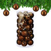 30XWEIHNACHTSKUGELN - Braun, Kunststoff (6/7/6cm) - Relaxdays