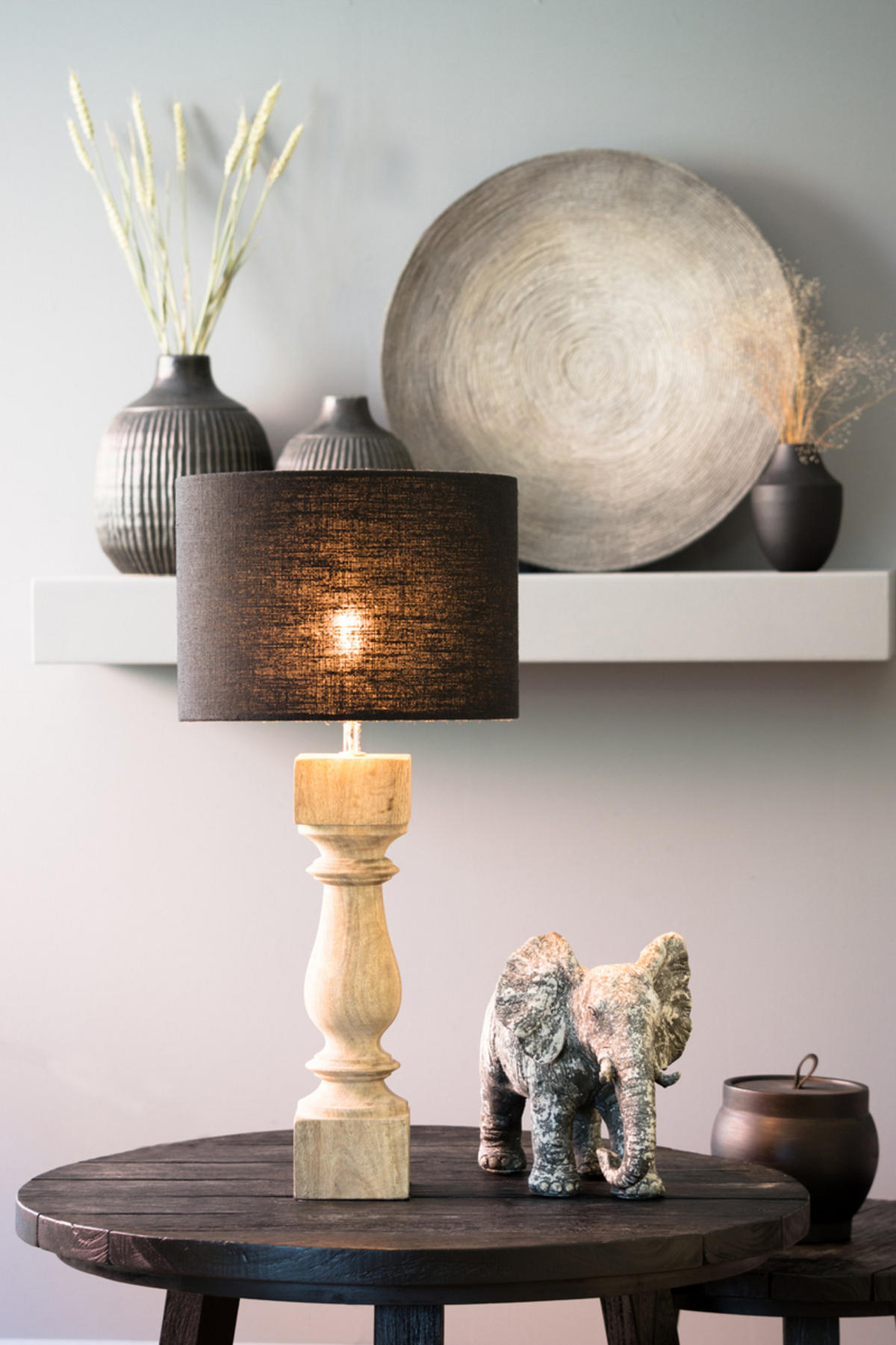 LAMPENFUSS Cumani Braun 10/10/47 cm - Braun, Holz (10/10/47cm) - Light & Living