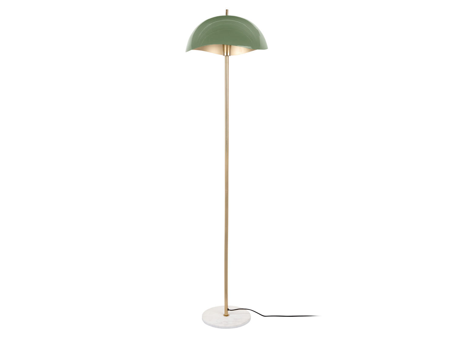STEHLEUCHTE Waved 40/40/154 cm - Grün, Metall (40/40/154cm) - Leitmotiv