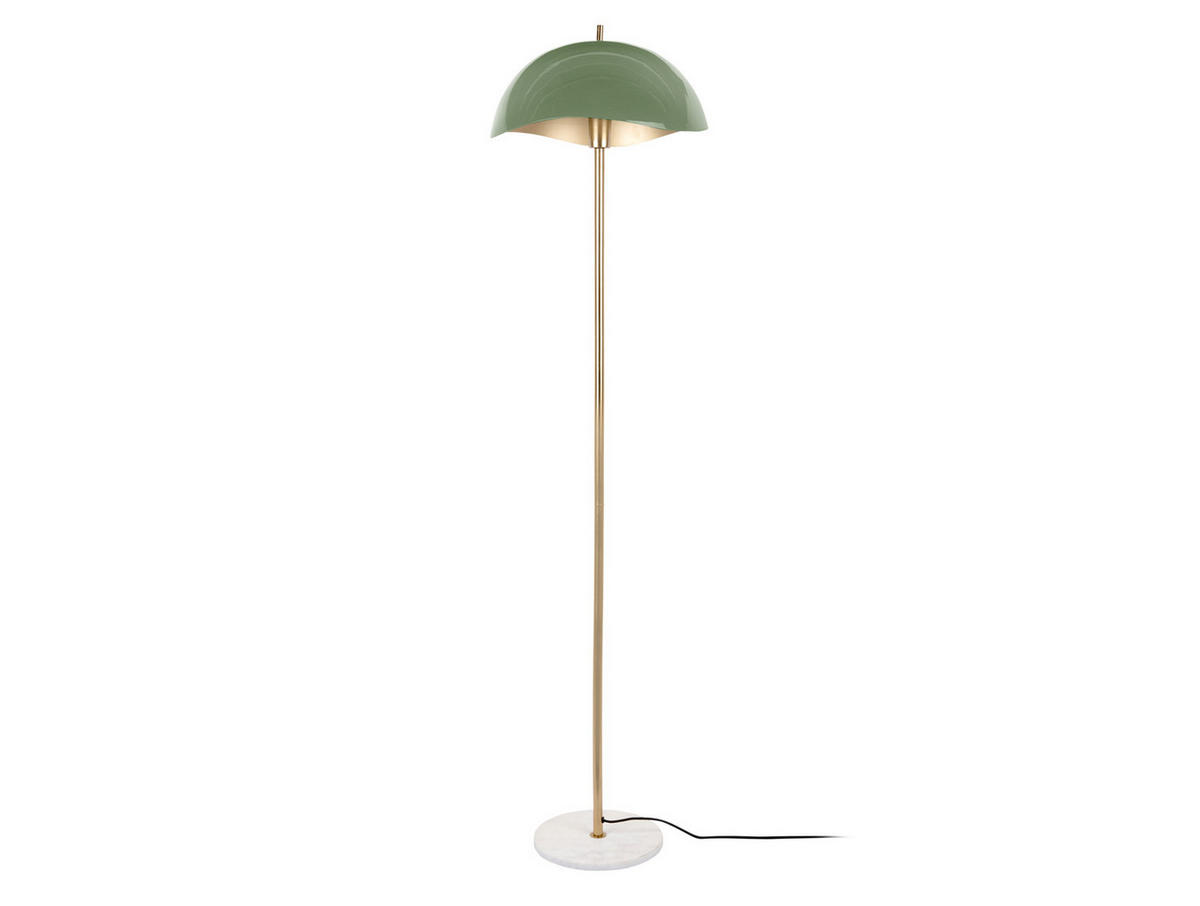STEHLEUCHTE Waved 40/40/154 cm - Grün, Metall (40/40/154cm) - Leitmotiv