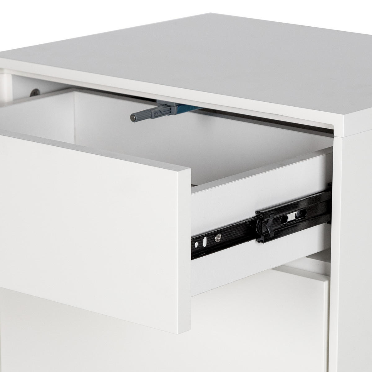 UNTERSCHRANK mit 1 Schublade - Eiche teilmassiv - Weiß, Holz/Holzwerkstoff (40/97/32cm) - home24