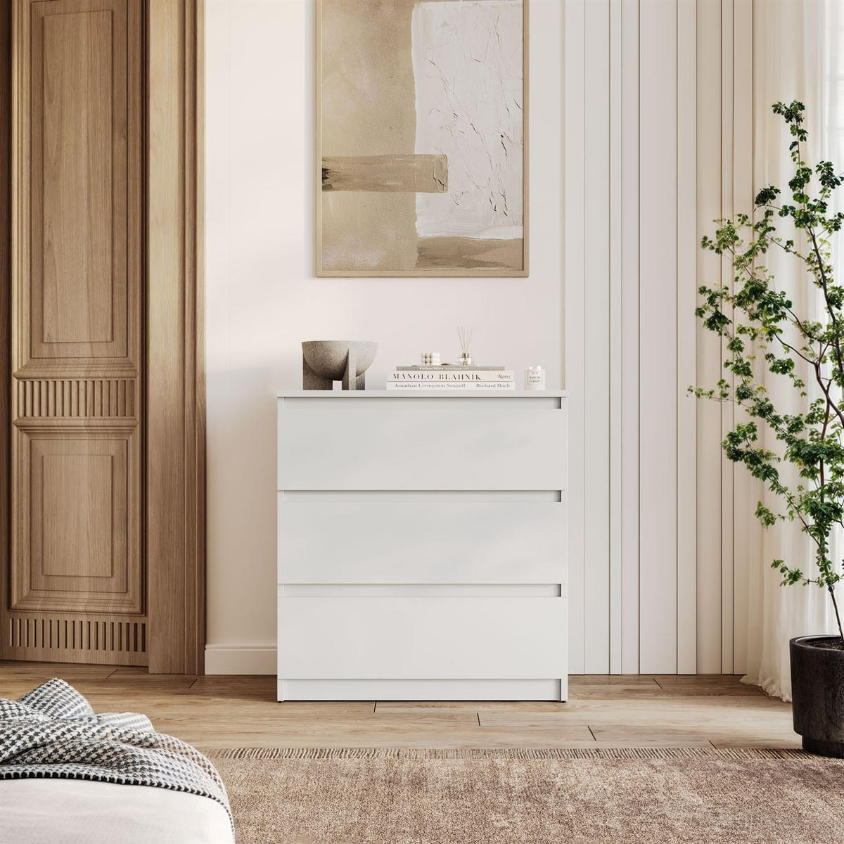 HIGHBOARD HANA M3 Weiß - Weiß, Holzwerkstoff (70/75/40cm) - Lookway
