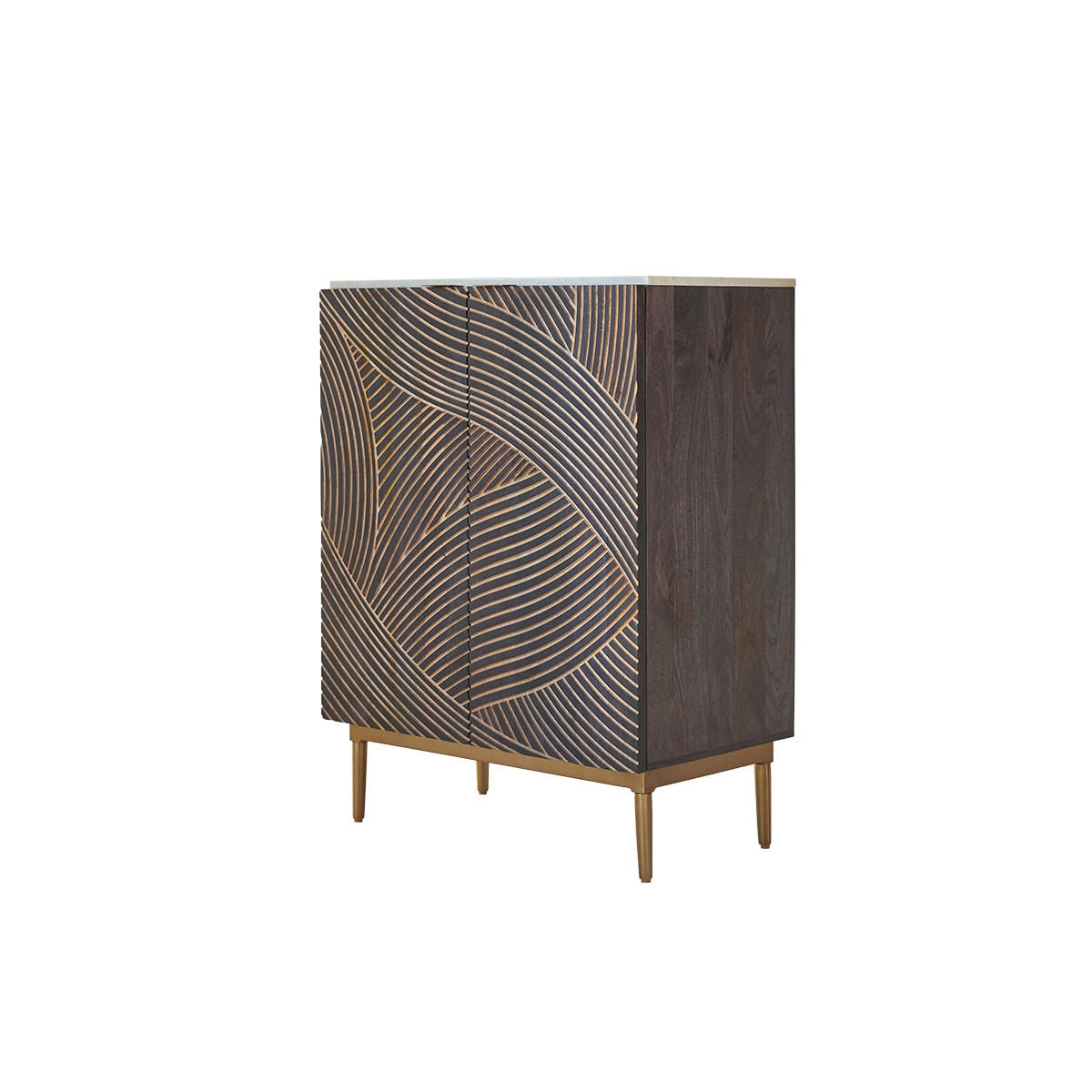 ANRICHTE Bilal Braun aus Mango - Braun, Holz (80/105/45cm) - Tikamoon
