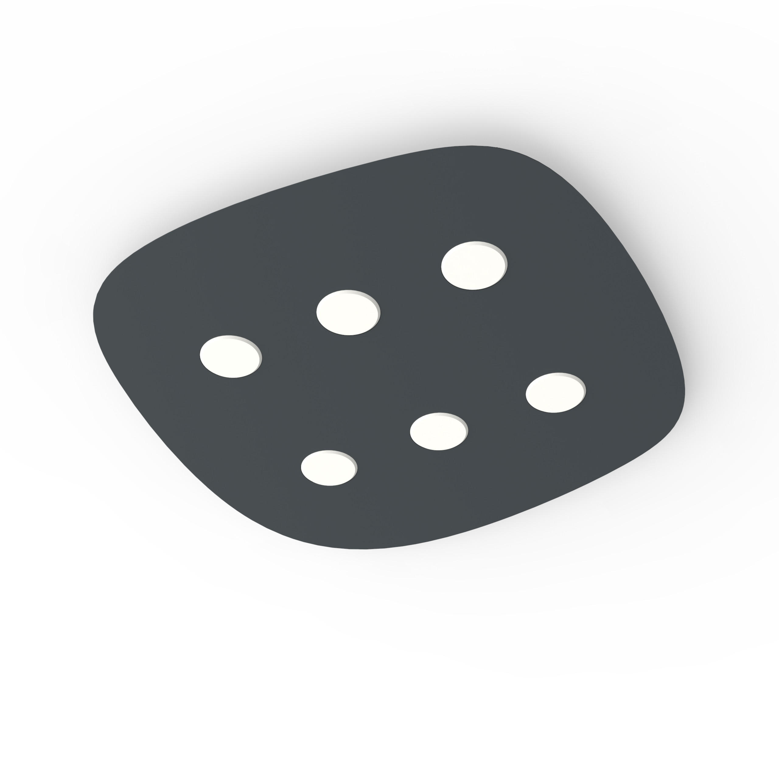 DECKENLEUCHTE River Free X6 - Anthrazit, Metall (40/55/4cm) - Lumicom