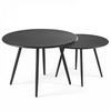 GARTEN-LOUNGETISCH 2-tlg., Grau - Grau, Metall (90/50/34cm) - Oviala