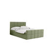 BOXBETT mit Bettkasten und Matratze Topper HANA Stoff Matt Velvet Hellgrün 200x200 cm H2-Pocket - Hellgrün, Holz/Textil (200/200cm) - Kaiser Möbel