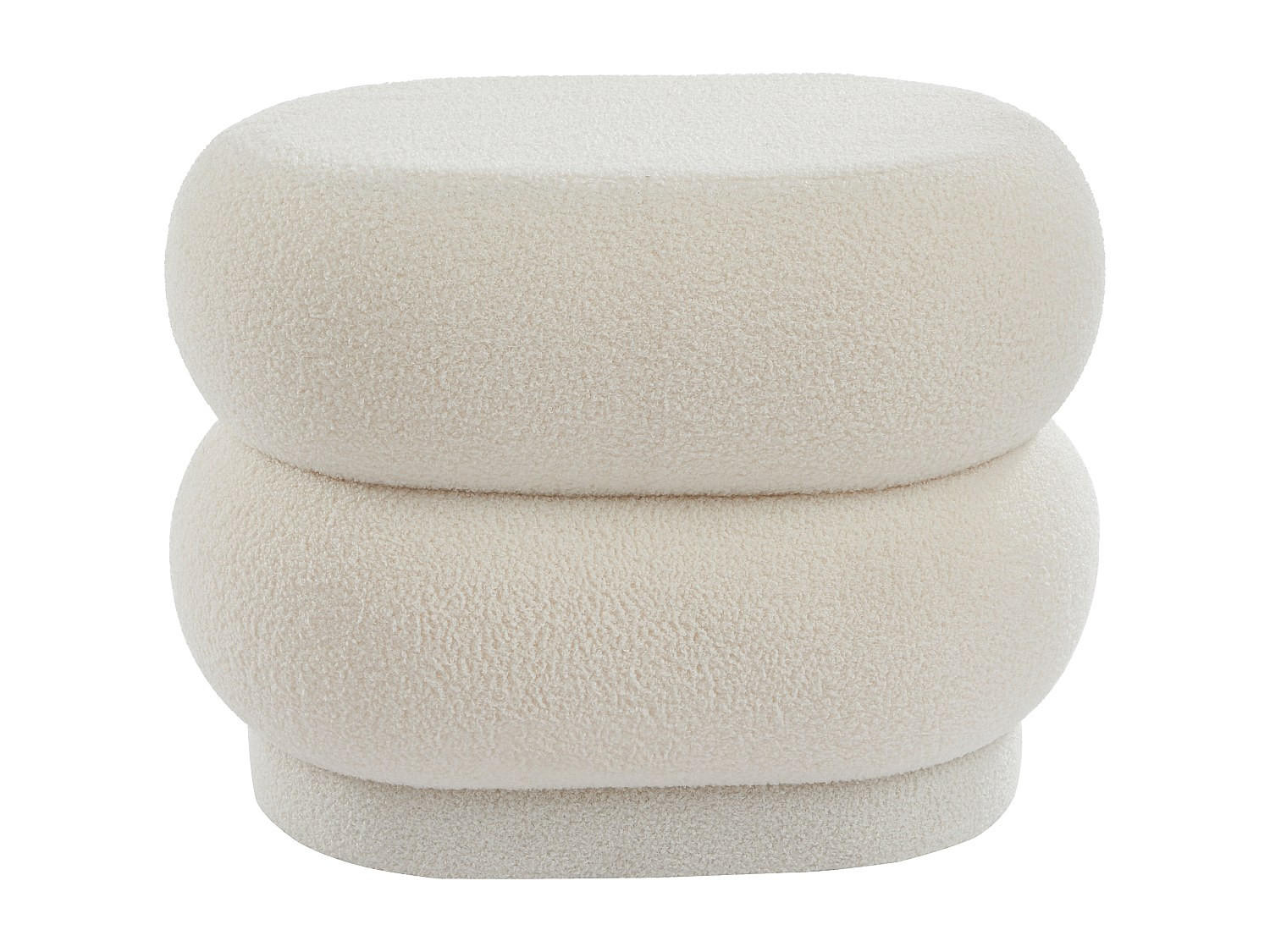 SITZHOCKER - 1 Person - Stoff - Weiß - LECINIO - Weiß, Textil (60/40/46cm) - Vente-Unique