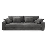 BIG-SOFA mit 2 Bettkästen, viel Stauraum, B274/T113/H84 cm, Liegefläche 103x241 cm, Cord Dunkelgrau / 15261 - Dunkelgrau, Kunststoff/Textil (284/84/113cm) - luma-home
