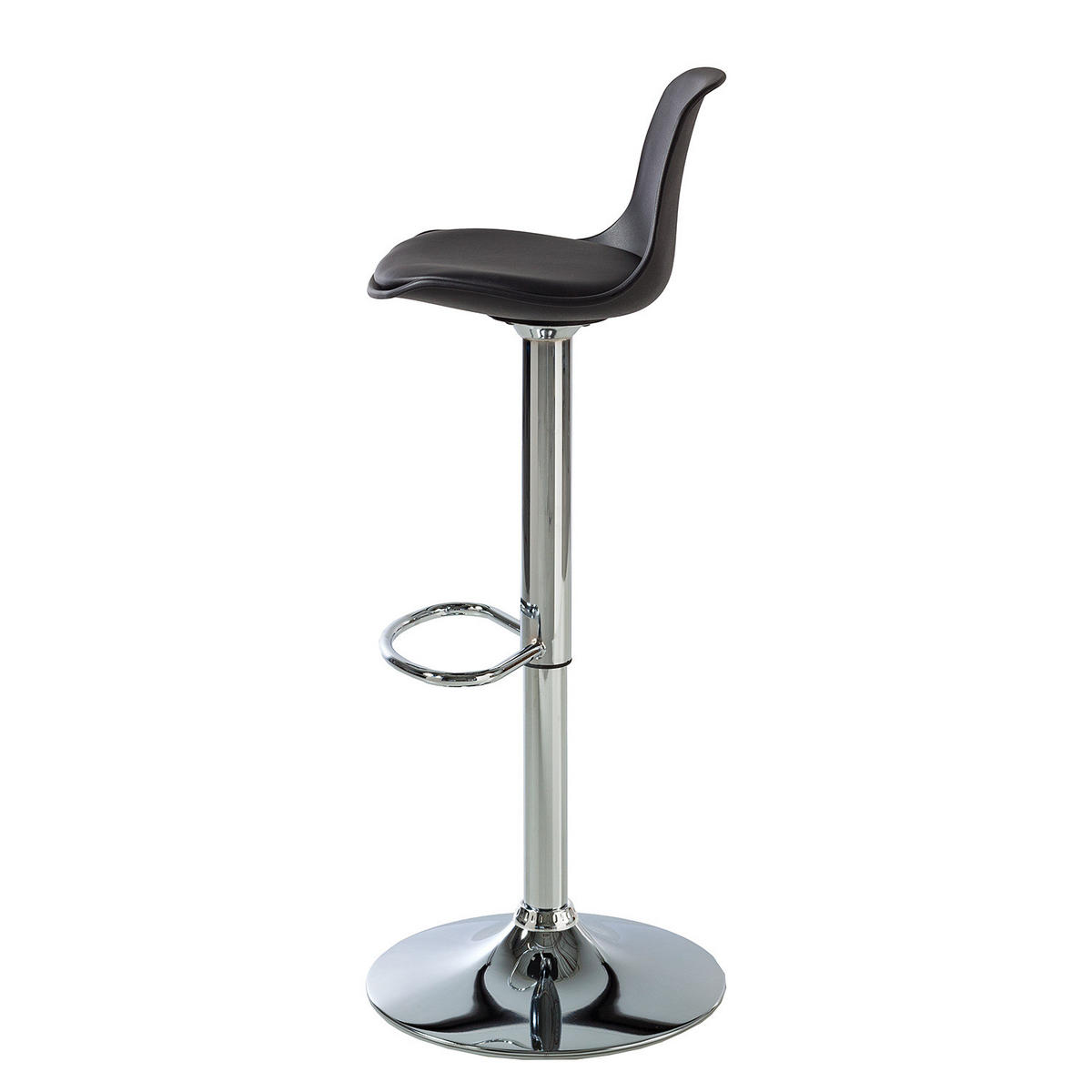 BARSTUHL - 2er-Set - Kunststoff - Schwarz, Kunststoff/Metall (39/83/40cm) - home24