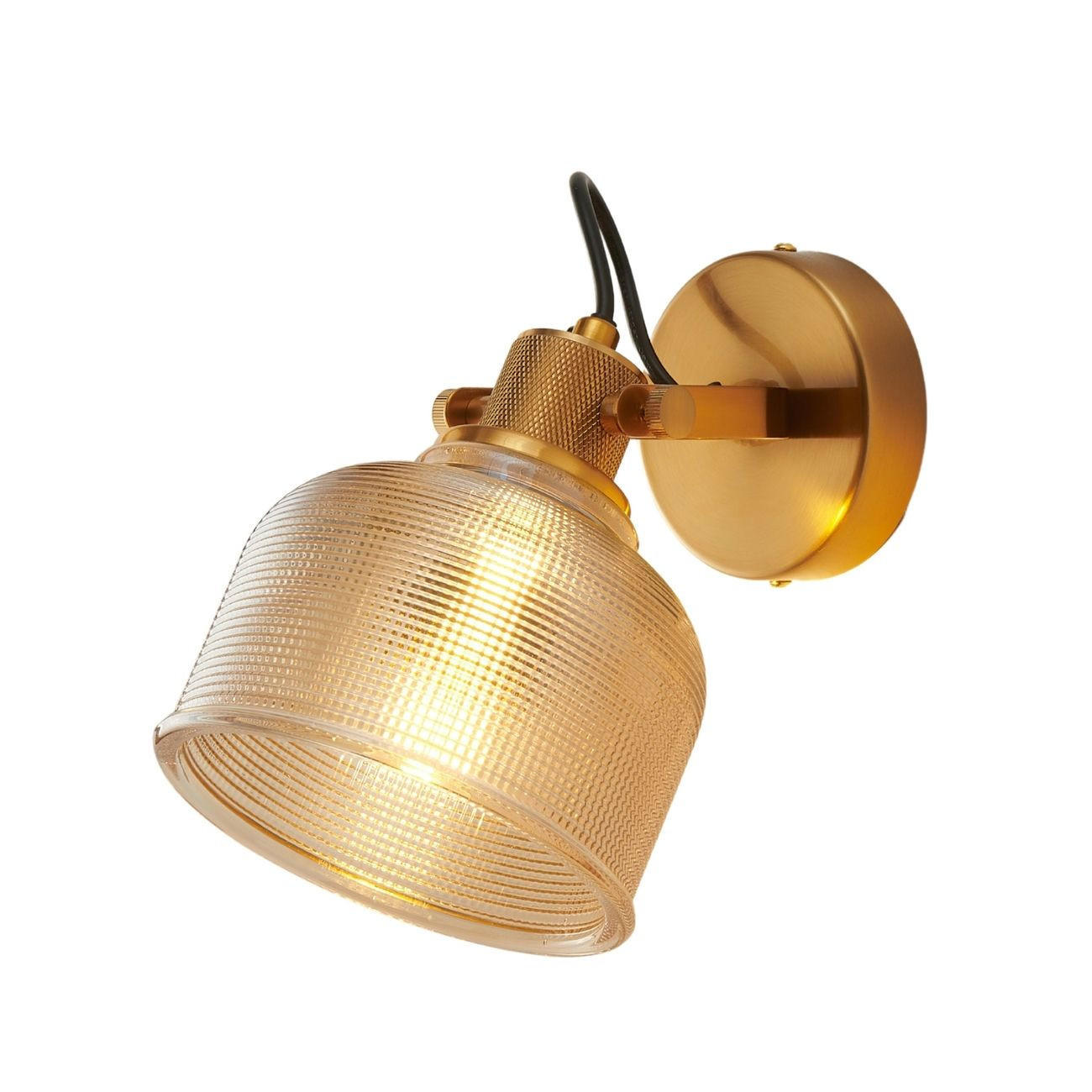 WANDLEUCHTE Vela, Gold / Messing, 25cm - Goldfarben, Glas (14/20/25cm) - KOSILUM