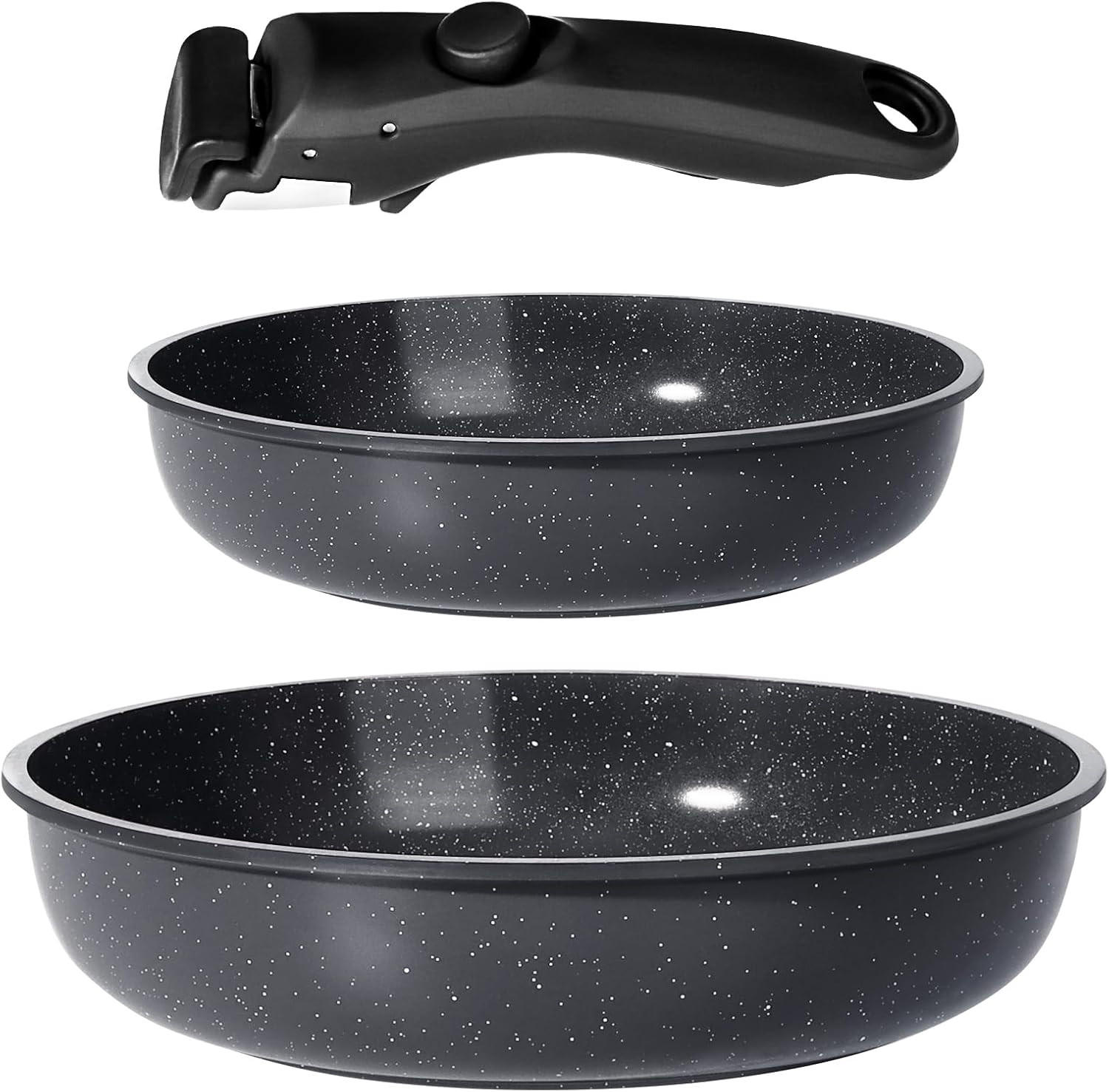 BRATPFANNE Gi-21 Schwarz 2er Set - Schwarz, Keramik - GiPP