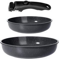 BRATPFANNE Gi-21 Schwarz 2er Set - Schwarz, Keramik - GiPP