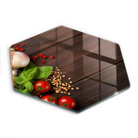 GLASPLATTE 40 cm Gemüse auf dem Tisch - Multicolor, Glas (40/40cm) - Wallfluent