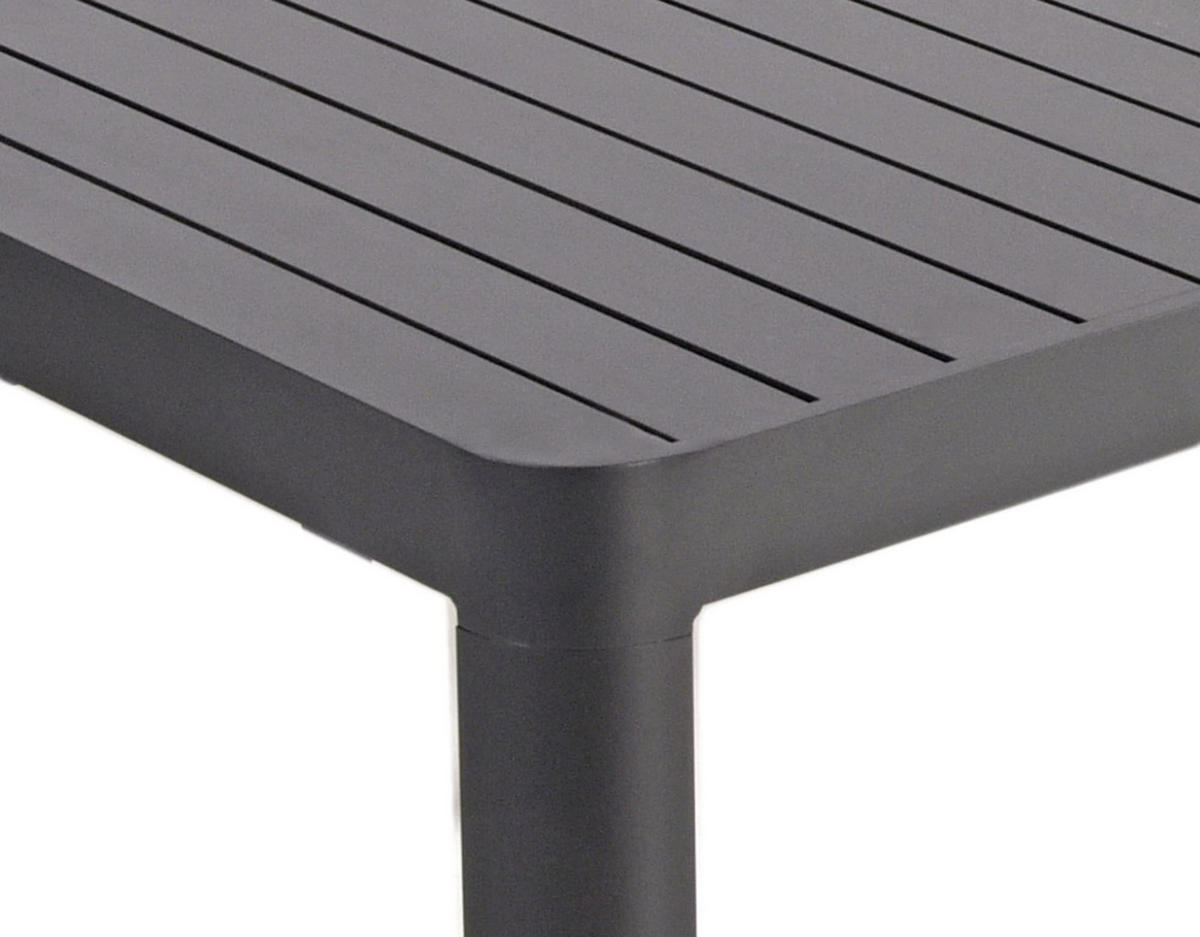 GARTEN-SITZGRUPPE Ella 9-teilig Gartenmöbel-Set - Grau, Kunststoff - DELUKE