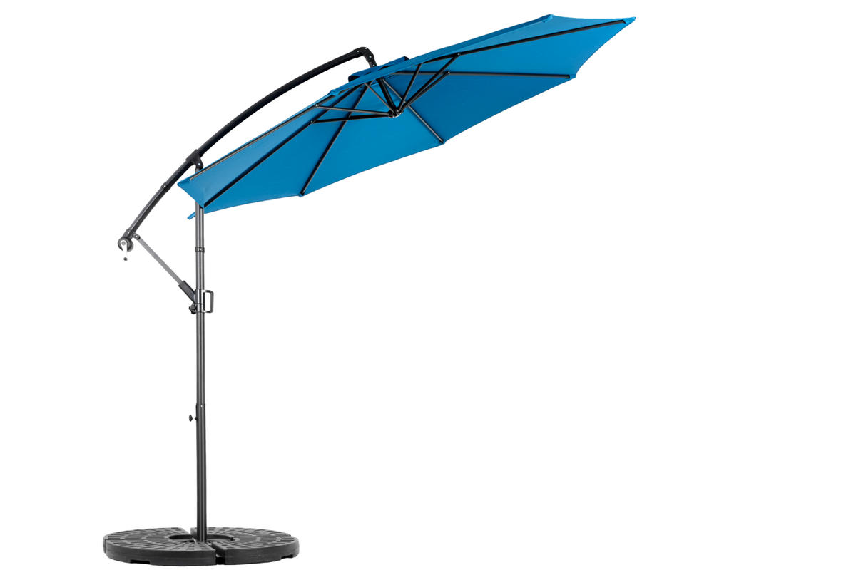 SONNENSCHIRM Rechteckiger Doppelseitig Blau 4,5 m - Blau, Metall (294/294cm) - ComfortXL