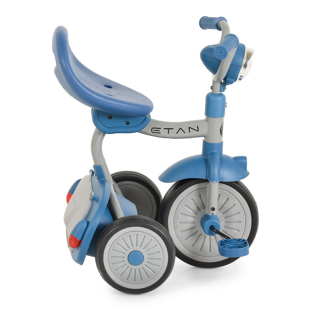 DREIRAD Etan Musik faltbar blau EVA-Reifen Korb Lichteffekte Sitz verstellbar - Blau, Metall (41/38/51cm)