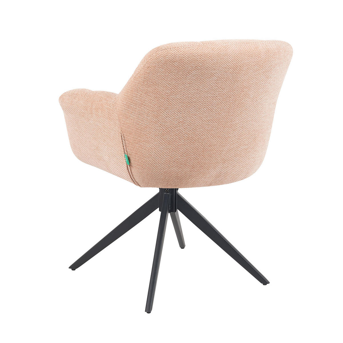 DREHSTUHL Mika-Mila - Schwarz/Rosa, Textil/Metall (65/81/66cm) - DUBI Möbel
